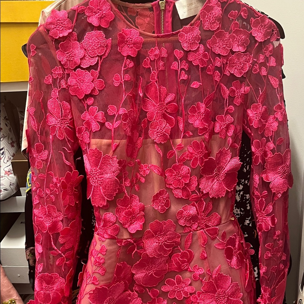 Bronx and Banco Bouquet Maraya Dress Fushia - Picture 3 of 5